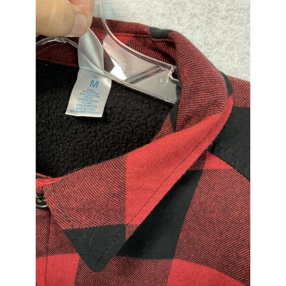 Highland Originals Shirt Mens Medium Fleece Lined Flannel Buffalo Plaid - Picture 3 of 7